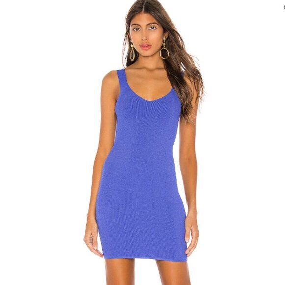 superdown Dresses & Skirts - NWOT superdown Sophia Deep V Dress in royal blue size small